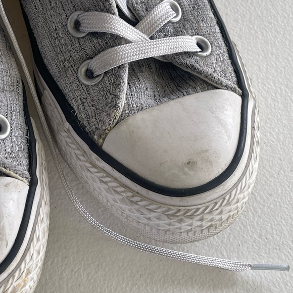 Converse high top silver gray tweed knit sneakers - Picture 12 of 12